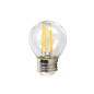 Bombilla led silver electronic filamento transparente esferica 4w60w -  e27 -  3000k luz calida -  a++