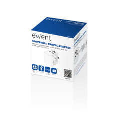 Enchufe universal viaje ewent ew1475 ue - usa - uk - aus - china 2 x usb - 1 x usb tipo c