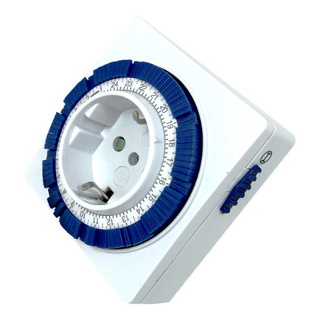 Programador silver electronic analgico -  24 horas -  3600w -  250v -  16a -  50hz -  ip 20 - ajustable 15 minutos -  24h