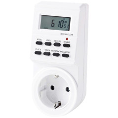 Programador silver electronic digital -  semanal -  3600w -  250v -  16a -  50hz -  ip 20 -  ajustable multifuncion