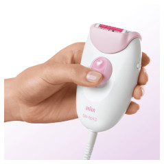 Braun Silk-épil 3 81663311 epilatore 20 pinzette Bianco, Rosa