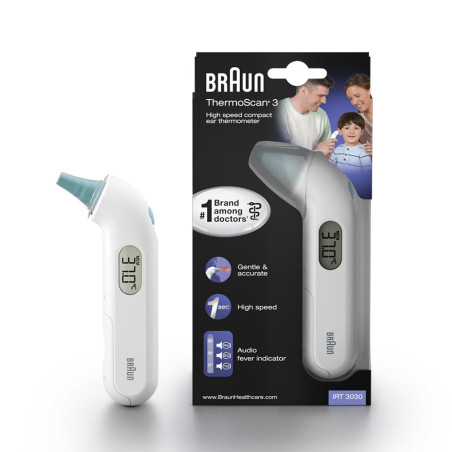 Termometro corporal de oido braun irt3030we thermoscan infrarrojos