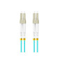 Latiguillo fibra optica lc - upc lanberg 1m multi duplex om3 50 - 125 lszh azul