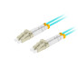 Latiguillo fibra optica lc - upc lanberg 1m multi duplex om3 50 - 125 lszh azul