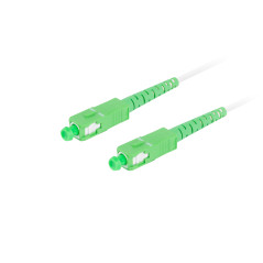 Latiguillo fibra optica sc - apc lanberg 10m mono simplex g657a2 lszh blanco