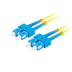 Latiguillo fibra 5m lanberg mono sc - upc - sc - upc duplex g657a1 lszh amarillo