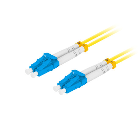 Latiguillo fibra optico lc - upc lanberg 1m mono duplex g657a1 lszh amarillo