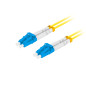 Latiguillo fibra optico lc - upc lanberg 1m mono duplex g657a1 lszh amarillo