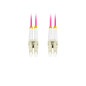 Latiguillo fibra optica lc - upc lanberg 1m multi duplex om4 50 - 125 lszh violeta
