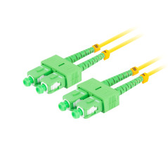 Latiguillo fibra optica sc - apc lanberg 2m mono duplex g657a1 lszh amarillo