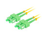 Latiguillo fibra optica sc - apc lanberg 2m mono duplex g657a1 lszh amarillo