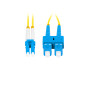 Latiguillo fibra optica sc - upc a lc - upc lanberg 2m mono duplex g657a1 lszh amarillo