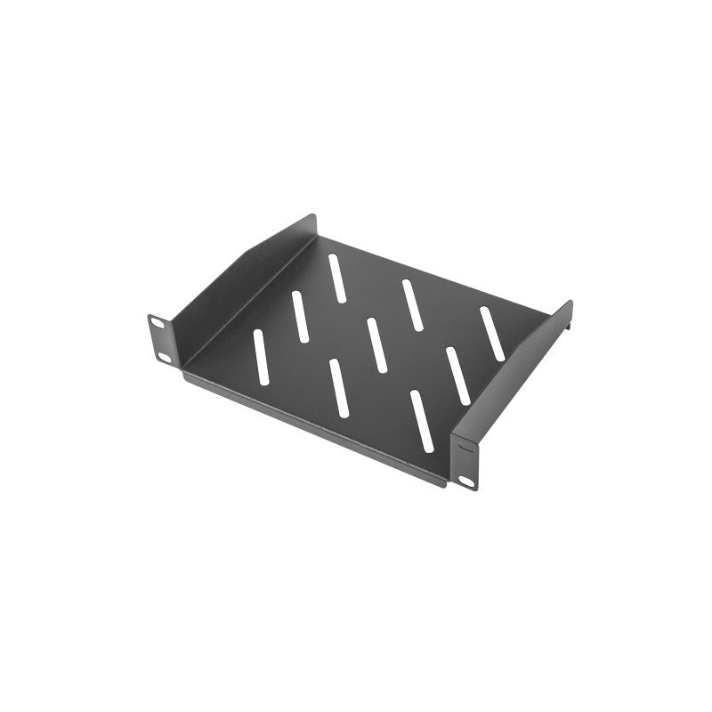 Bandeja fija lanberg 1u 254 x 180 mm carga maxima 20kg rack de 10 pulgadas negro
