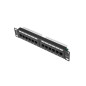 Patch panel lanberg 12 puertos 1u 10 pulgadas cat.6 negro