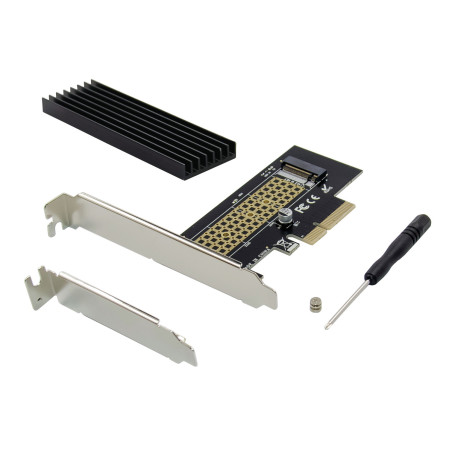 Tarjeta controladora conceptronic emrick05bs pci express a disco ssd m2 con disipador de aluminio ( no compatible m2 clave b)