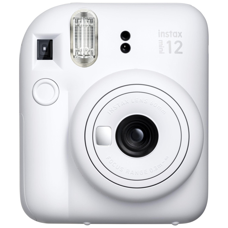 Camara fujifilm mini instax 12 flash -  autoexposicion -  blanco arcilla
