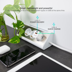 TooQ TQWC-QCPD20WT Caricabatterie per dispositivi mobili Universale Bianco AC Ricarica rapida Interno