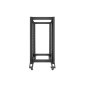 Armario lanberg abierto rack 19 pulgadas 22u -  600x800 negro