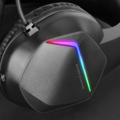 Mars Gaming MH122 cuffia e auricolare Cablato A Padiglione USB tipo A Nero