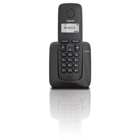 Gigaset A116 Telefono DECT Identificatore di chiamata Nero