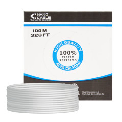 Bobina cable red utp cat6 rj45 nanocable 100m rigido awg24