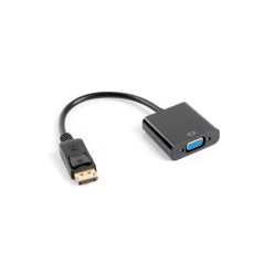 Lanberg AD-0002-BK cavo e adattatore video 0,2 m VGA (D-Sub) DisplayPort Nero