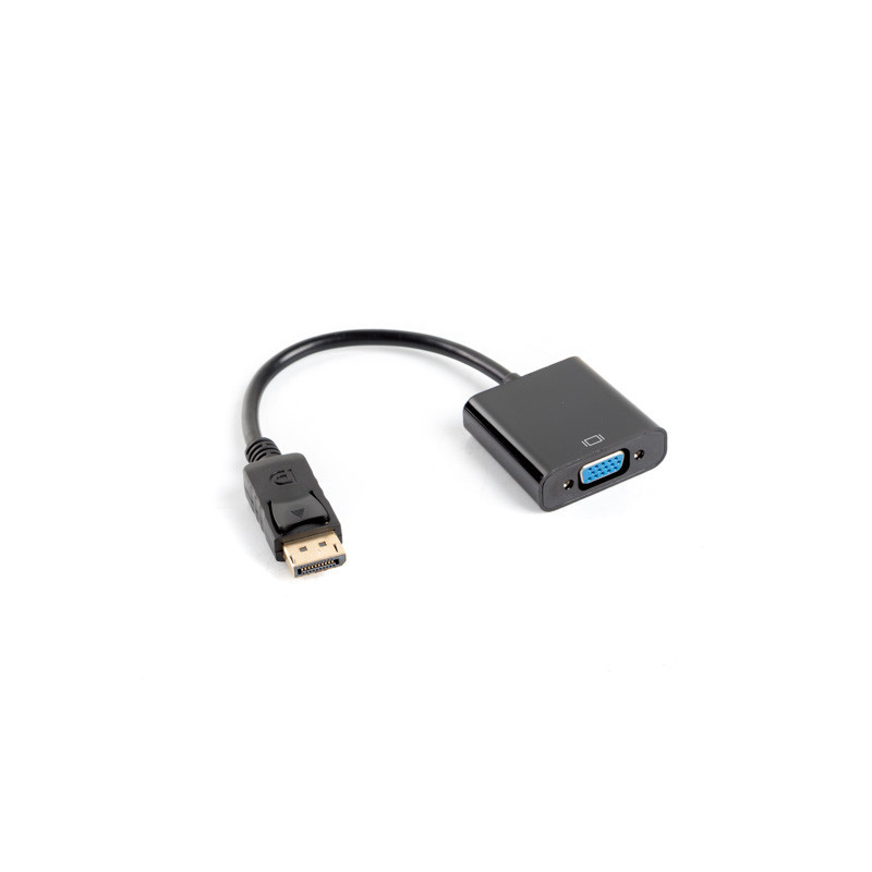 Adaptador lanberg displayport 1.1 a vga 20cm negro