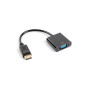 Adaptador lanberg displayport 1.1 a vga 20cm negro