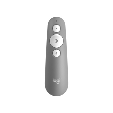 Mando wireless inalambrico logitech r500s para presentaciones -  bluetooth -  gris medio