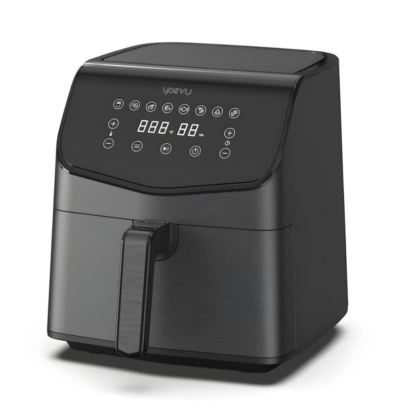 Yoevu freidora de aire 5.5 l 1600w ecofry con cesta