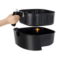 Yoevu freidora de aire 5.5 l 1600w ecofry con cesta