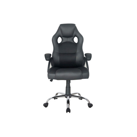 Silla de oficina equip 651016 negra respaldo acolchado ergonomica