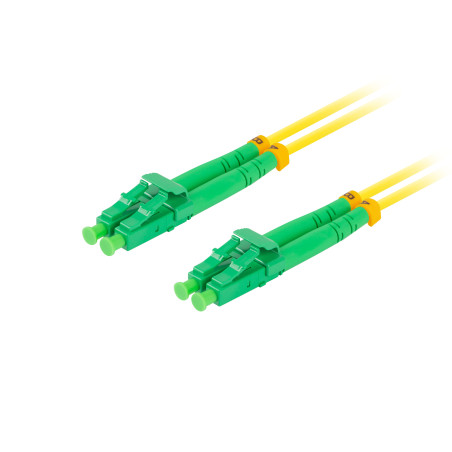 Latiguillo fibra optico lc - apc lanberg 1m mono duplex g657a1 lszh amarillo
