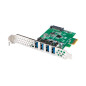 Tarjeta pci express lanberg x1 a 4x usb tipo a 3.1 gen1 low profile