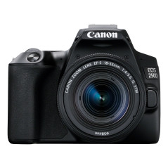 Camara digital canon reflex eos 250d+ef - s 18 - 55mm f - 4 - 5.6 is -   24.1mp -  digic 8 -  4k -  wifi -  bluetooth -  negro