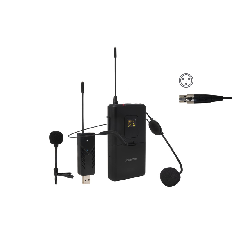 Microfono inalambrico fonestar wi - mic petaca uhf