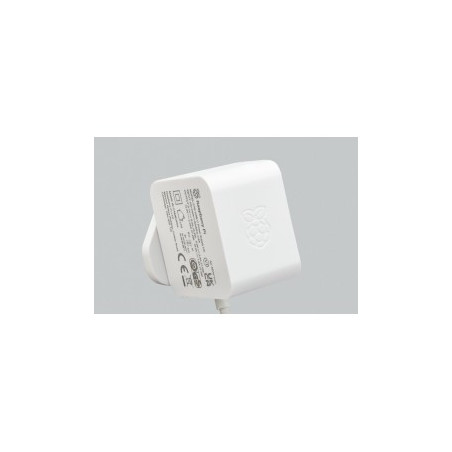 Fuente de alimentacion cargador raspberry pi 5 usb c 27 w color blanco