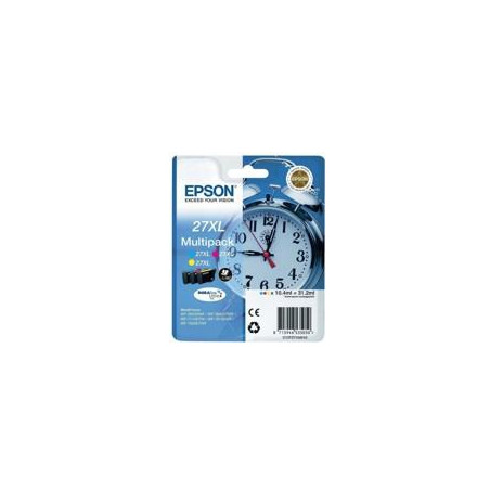 Multipack epson t271540  27xl amarillo  cianmagenta wf - 3620 - 3460dtwf - dwf -  despertador