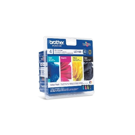 Brother LC1100VALBP cartuccia d'inchiostro 4 pz Originale Nero, Ciano, Magenta, Giallo