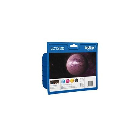 Cartucho tinta brother lc1220bkbp paquete de 4 300 paginas dcpj525w -  dcpj725dw -  dcpj925dw -  mfcj430w -  mfcj625dw -  mfcj82