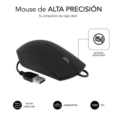 SUBBLIM SUBKBC-CSSK01 tastiera Mouse incluso Universale USB QWERTY Spagnolo Nero