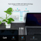 Cargador de pared tooq triple 2xusb - c + usb a blanco 65w