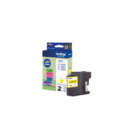 Cartucho tinta brother lc221y amarillo 260 paginas dcpj562dw -  mfcj480dw -  mfcj680dw