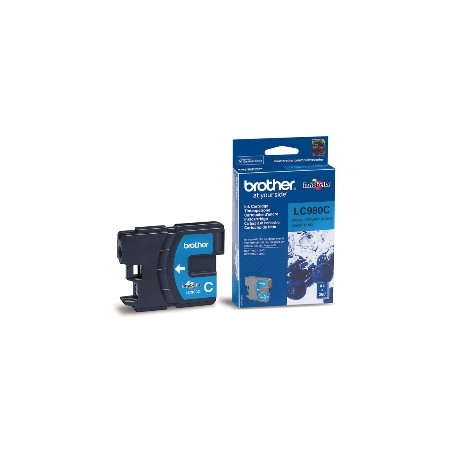 Cartucho tinta brother lc980c cian 260 paginas dcp - 165c -  dcp - 195c -  dcp - 375cw -  mfc - 250c -  mfc - 255cw