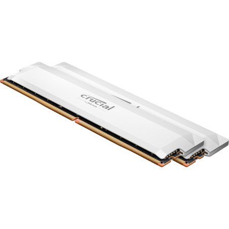 Memoria ram ddr5 32gb 2x16gb crucial pro white - udimm - 6000 mhz - pce 48000 - 1.35v