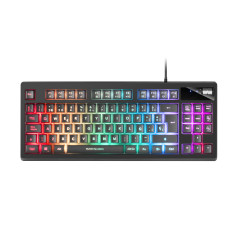 Mars Gaming MKAXES tastiera USB Spagnolo Nero