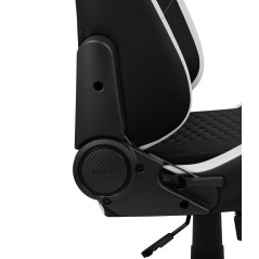 Aerocool CROWNBW sedia per videogioco Sedia per gaming universale Seduta imbottita Nero, Bianco
