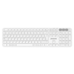 Teclado inalmbrico multidispositivo phoenix k300 blueooth dual y 2.4ghz blanco