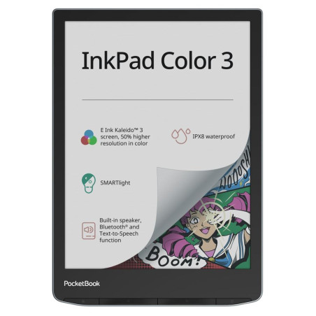 Libro elettronico ebook pocketbook inkpad color 3 7.8 pollici 32gb - colore stormy sea