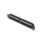 Patch panel lanberg 12 puertos 1u 10 pulgadas cat.6 negro